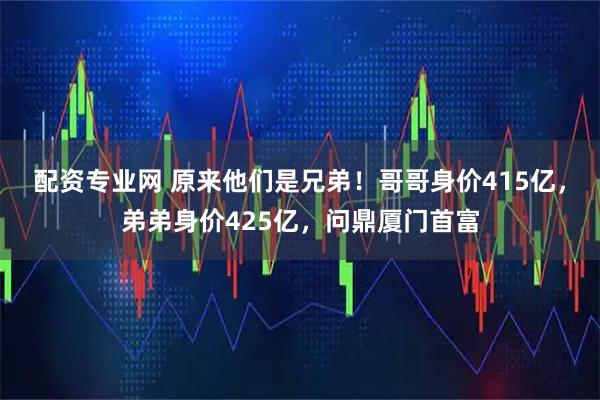 配资专业网 原来他们是兄弟!哥哥身价415亿,弟弟身价425亿,问鼎厦门首富